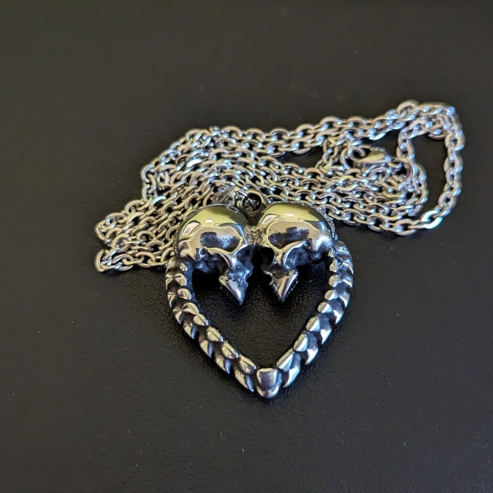Skull Heart Necklace